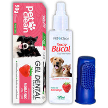 Upload image to gallery viewer, Kit Higiene Dental Pasta Dental + Spray Bucal + Dedeira Para Pets | BichanosPet™
